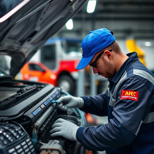 auto technician working