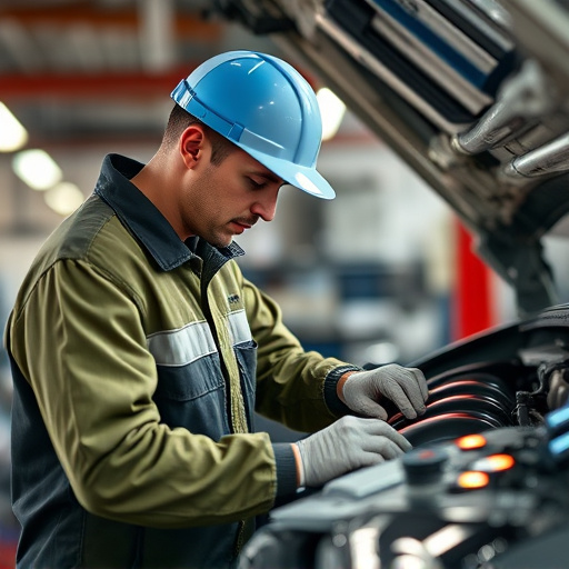 auto technician working