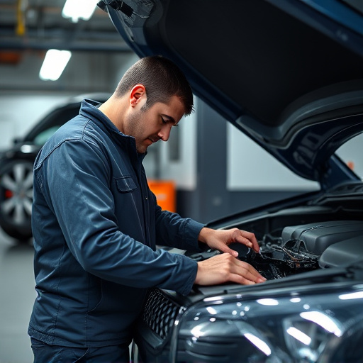 auto technician working