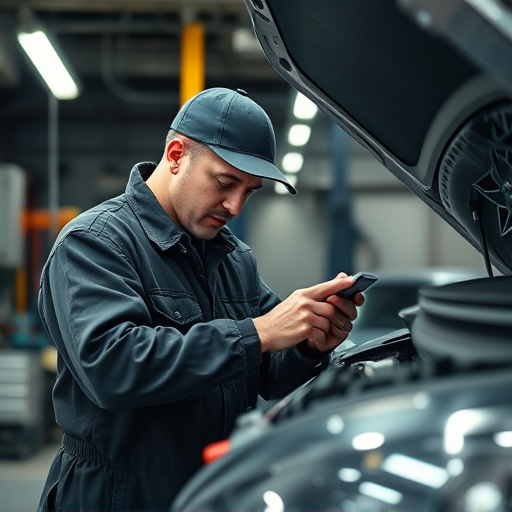 auto technician working