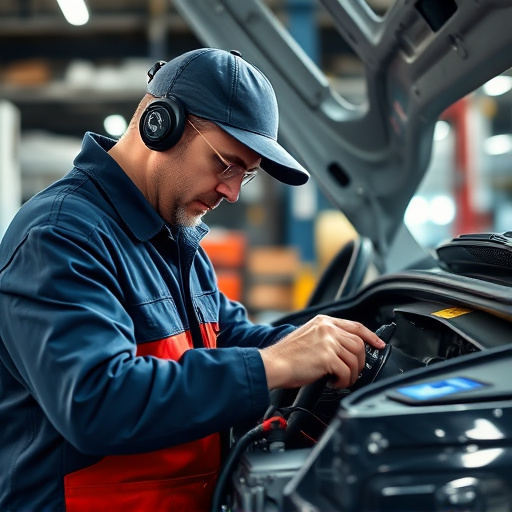 auto technician working