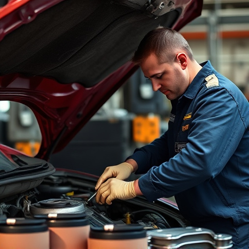 auto technician working