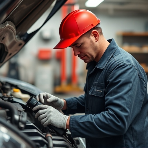 auto technician working