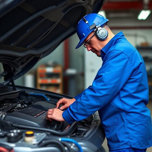 auto technician working