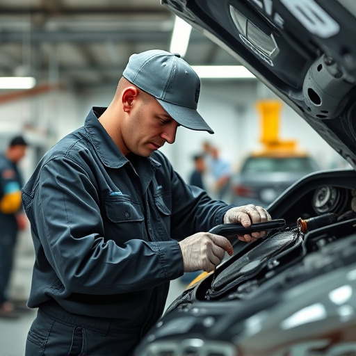 auto technician working