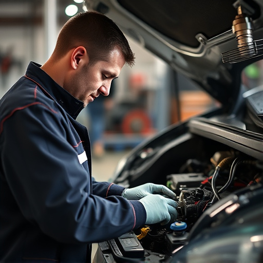 auto technician working