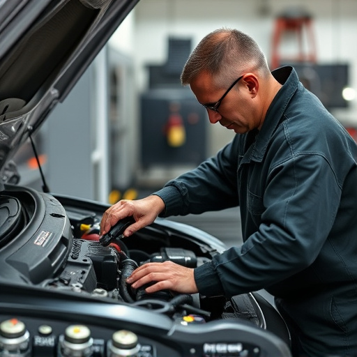 auto technician working