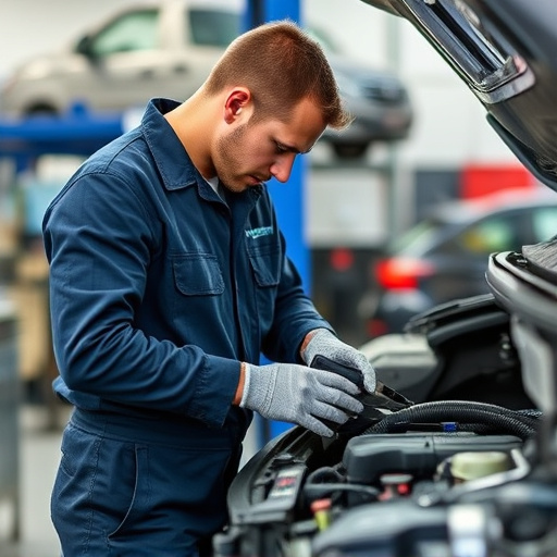 auto technician working