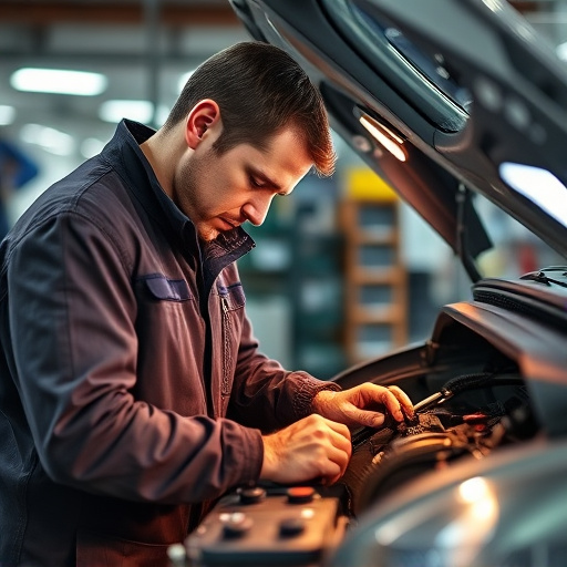 auto technician working