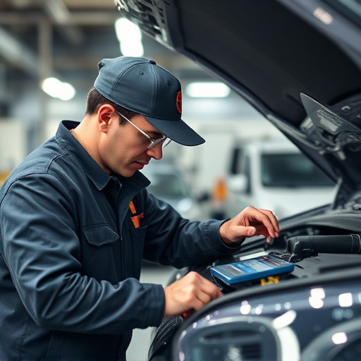 auto technician working
