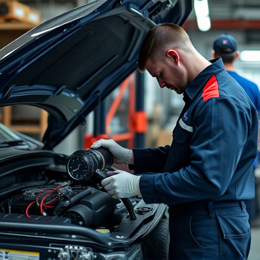 auto technician working