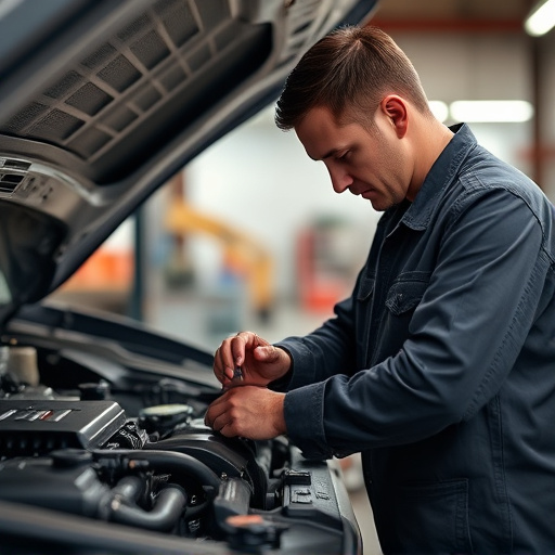 auto technician working
