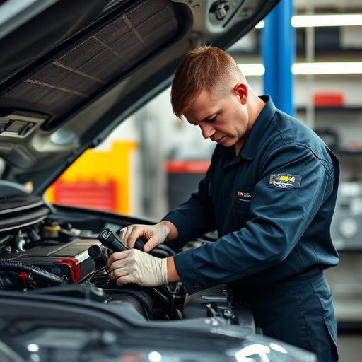 auto technician working