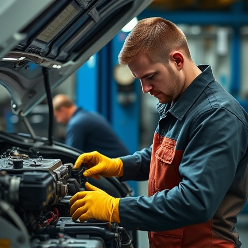 auto technician working