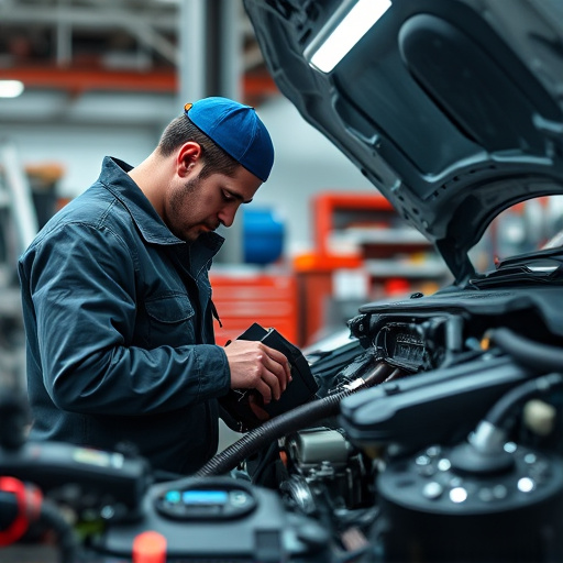 auto technician working
