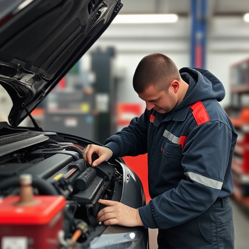 auto technician working
