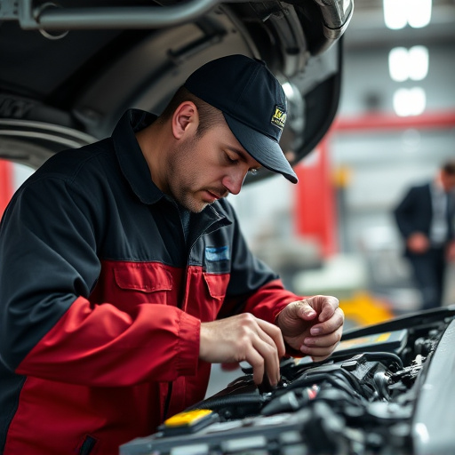 auto technician working