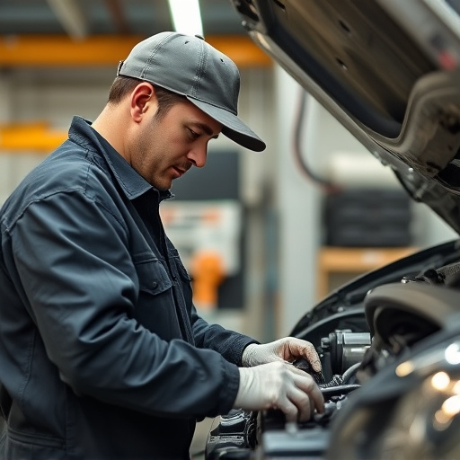 auto technician working