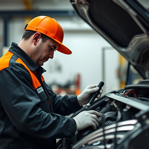 auto technician working