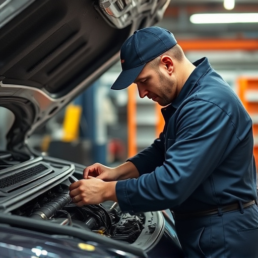 auto technician working
