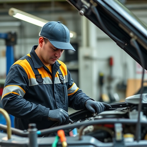 auto technician working