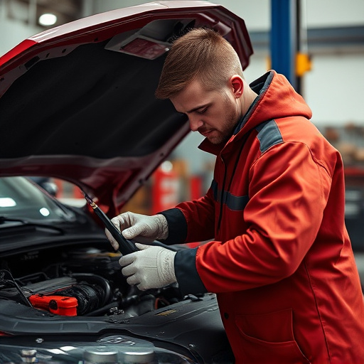 auto technician working