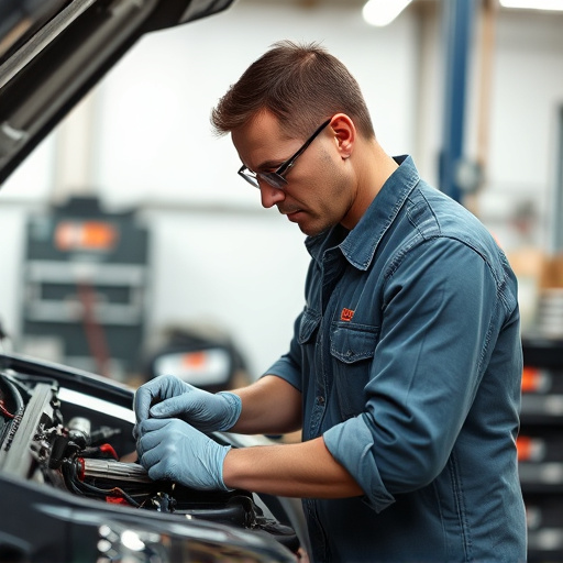 auto technician working