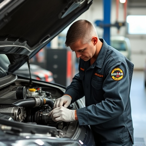 auto technician working