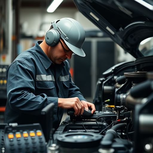 auto technician working