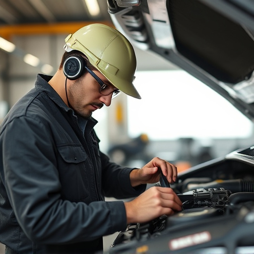 auto technician working