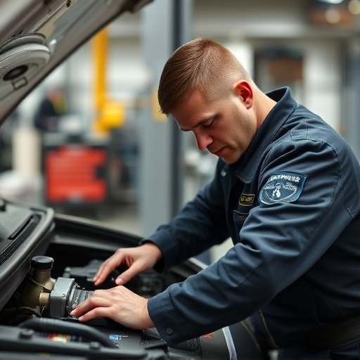 auto technician working