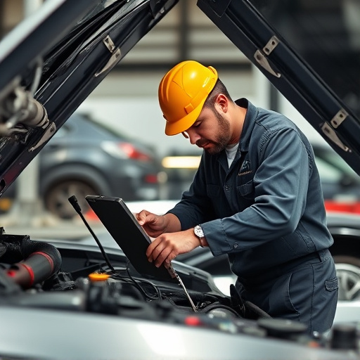 auto technician working