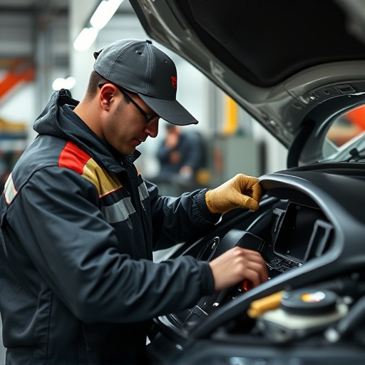 auto technician working