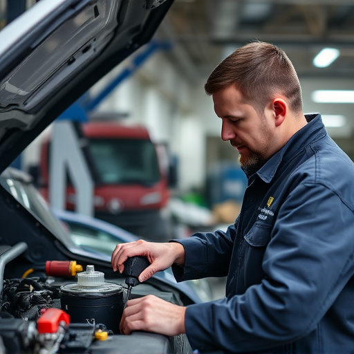 auto technician working