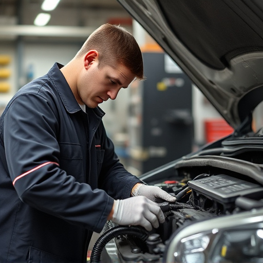 auto technician working