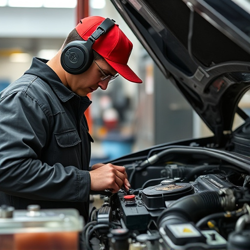auto technician working