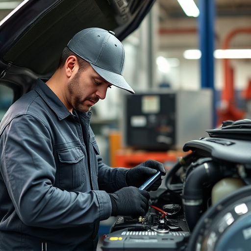 auto technician working
