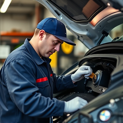 auto technician working