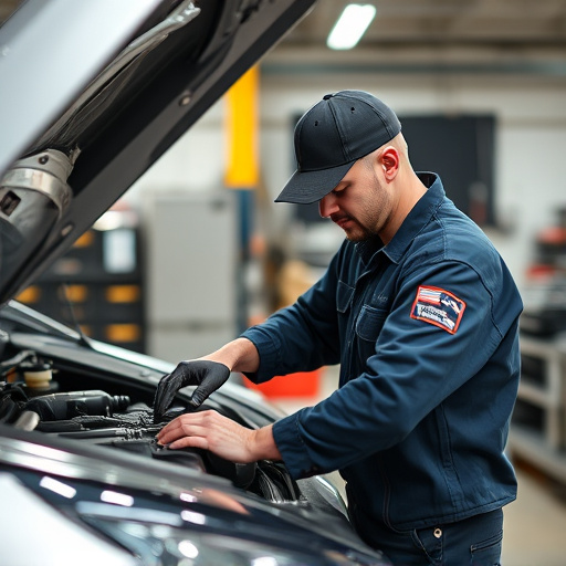 auto technician working