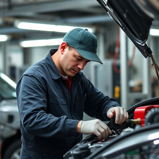 auto technician working