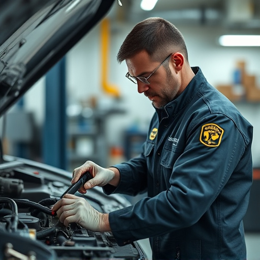 auto technician working