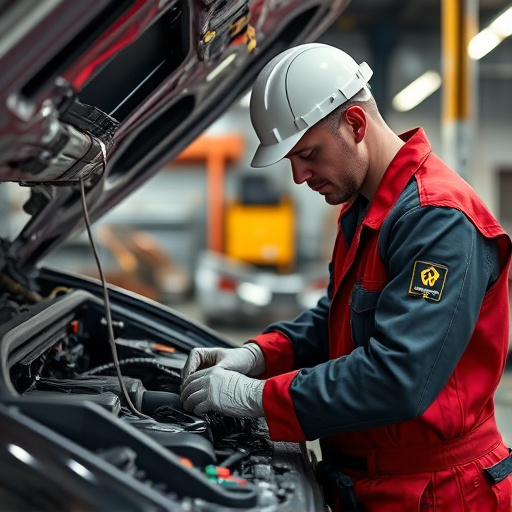 auto technician working