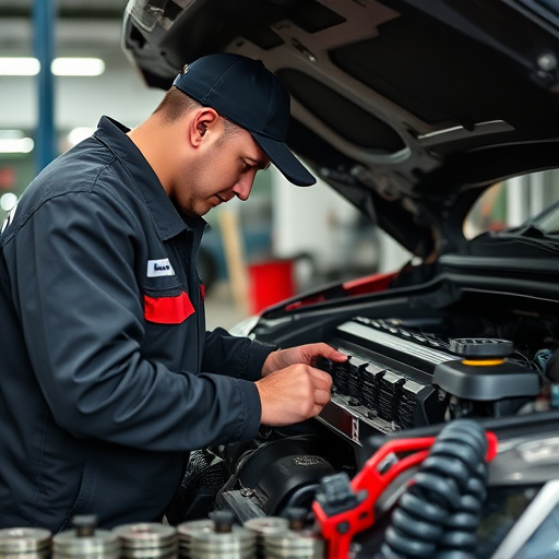 auto technician working