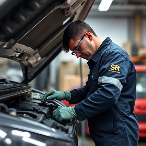 auto technician working