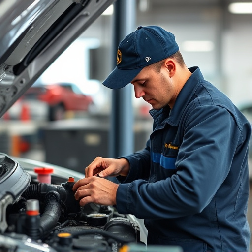auto technician working