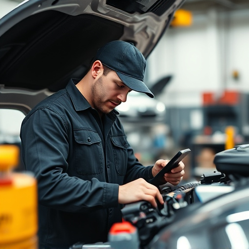 auto technician working