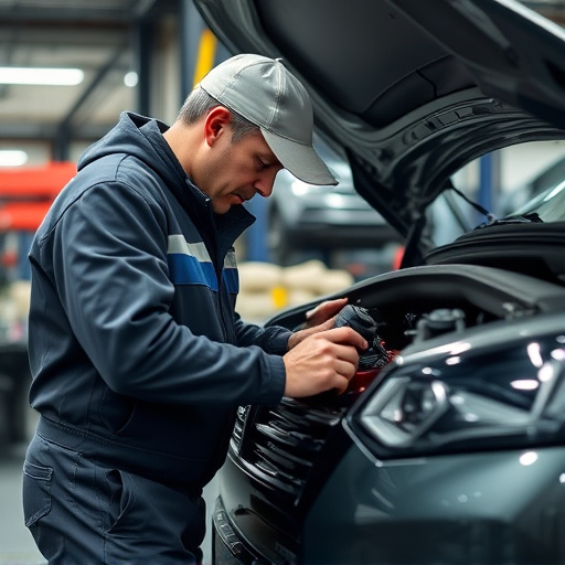 auto technician working