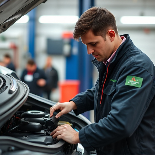 auto technician working