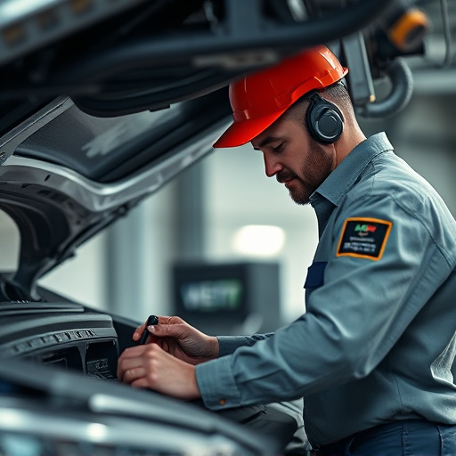 auto technician working