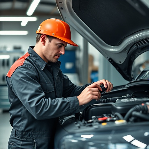 auto technician working